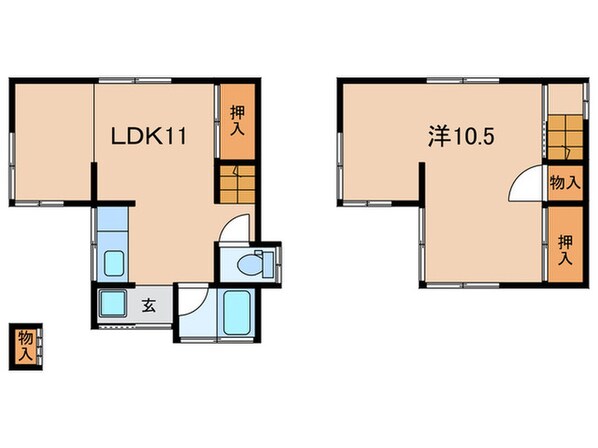 梶山1丁目戸建の物件間取画像